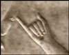 One of the hand positions used by the Ancient Egyptians, Abydos