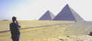 Lori at Giza Pyramid Panorama