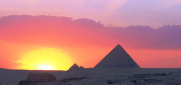 Giza Pyramids Sunset, taken by Sue Singleton