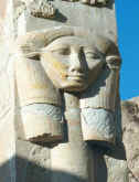 The Goddess Hathor at the Hathor Chapel, Deir El Bahari, Luxor