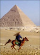 Early morning ride at Giza pyramids