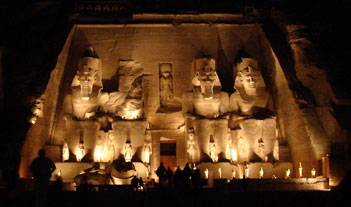 The Spectacular Sound & Light Show at Abu Simbel, Egypt. Photo: Ruth Shilling